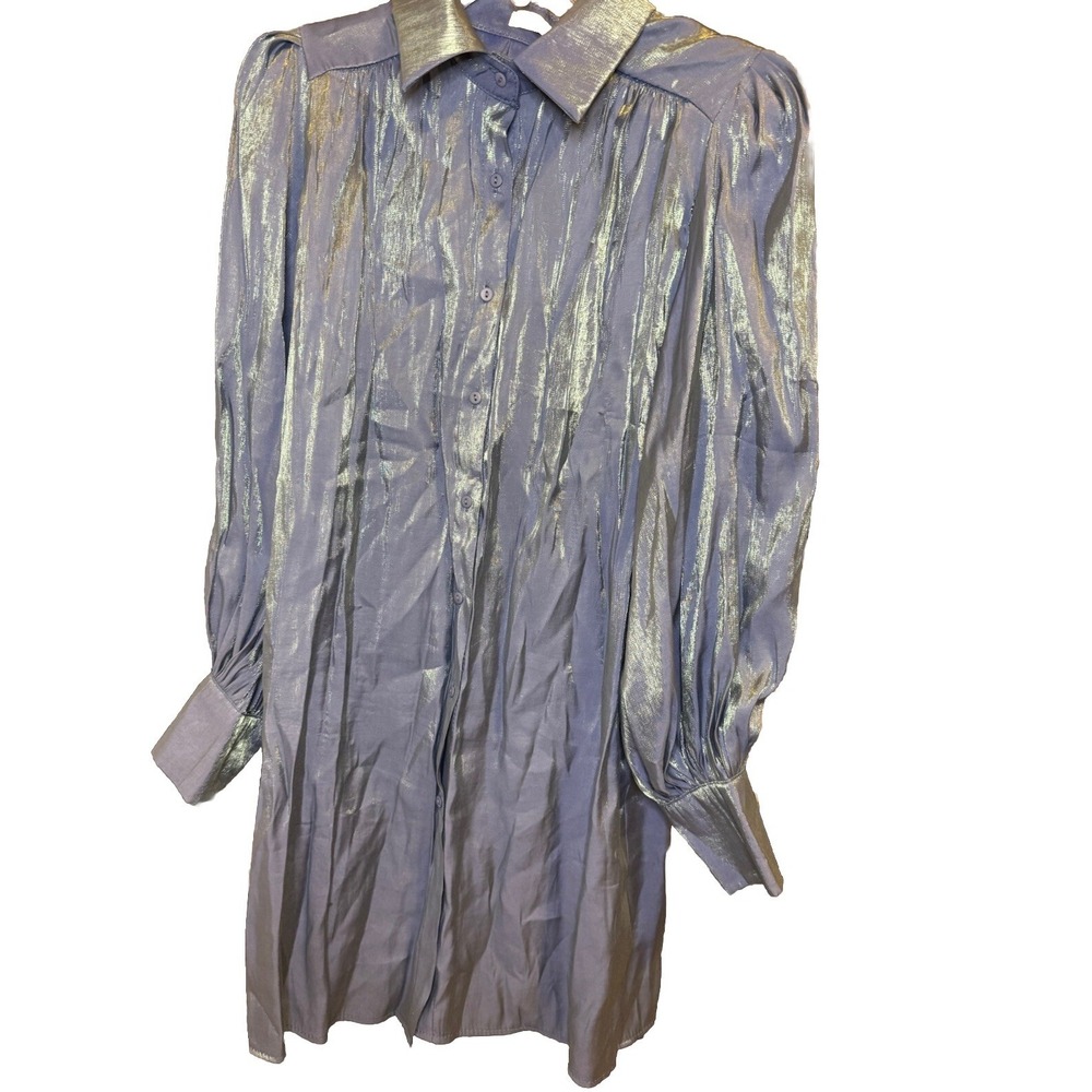 Luzabelle High Fashion Couture Blue Shimmer Polyester Dress/Tunic S/M STUNNING!!